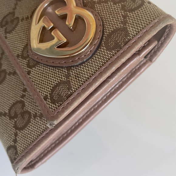 GUCCI Long Wallet ♡ Heart Detail ♡ Rose Gold ♡ W/Box ☆ Y2K ☆ - Picture 6 of 16